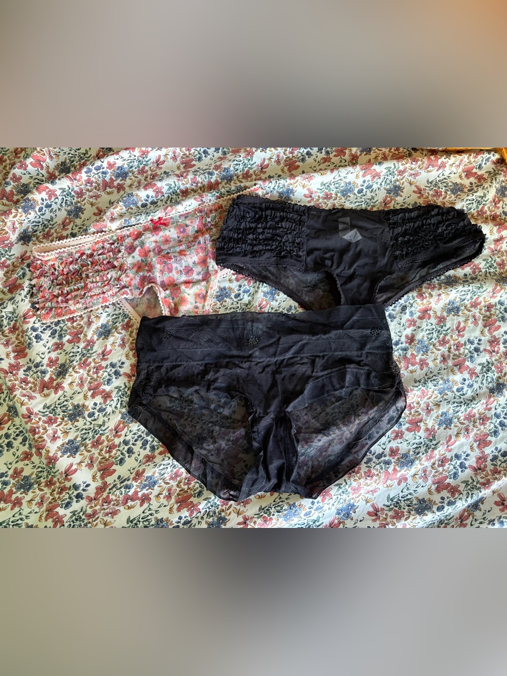 aerie Black Lace Bikini & Brief Panty Set